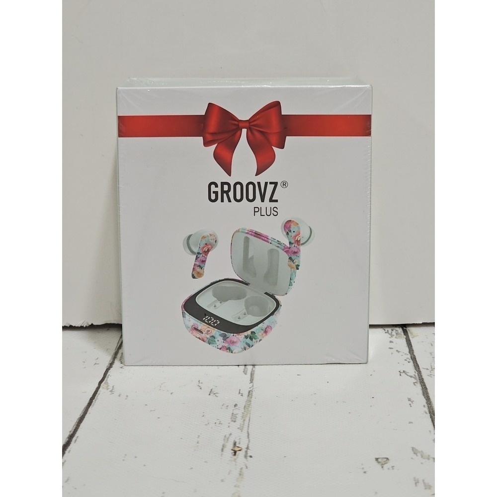 Groovz Plus True Wireless Earbuds with Charging Case - Floral Colors